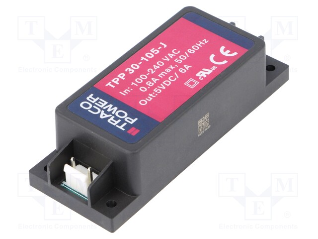 Converter: AC/DC; 30W; Uout: 5VDC; Iout: 6000mA; 87%; 85÷264VAC; 119g