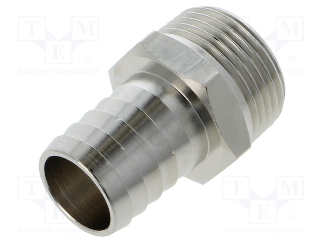 Metal connector; threaded; G 1"; Mat: nickel plated brass; 300°C