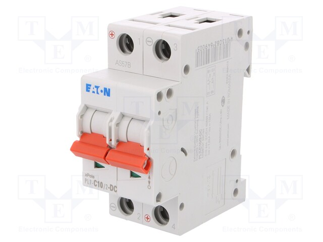 Circuit breaker; 230/400VAC; 250VDC; Inom: 10A; Poles: 2; DIN; 10kA