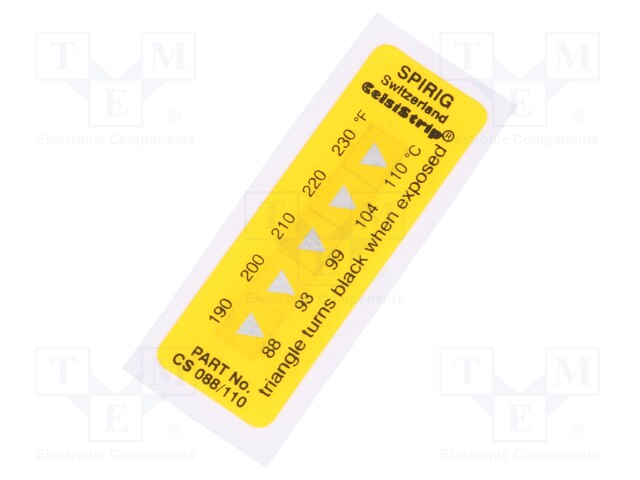 Temperature indicator; CelsiStrip; 88,93,99,104,110°C; °C,°F