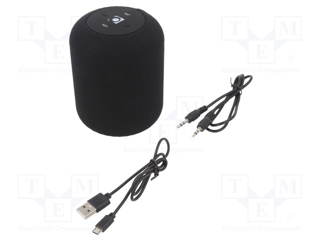 Speaker; black; Jack 3,5mm,microSD,USB B micro; Bluetooth 5.0