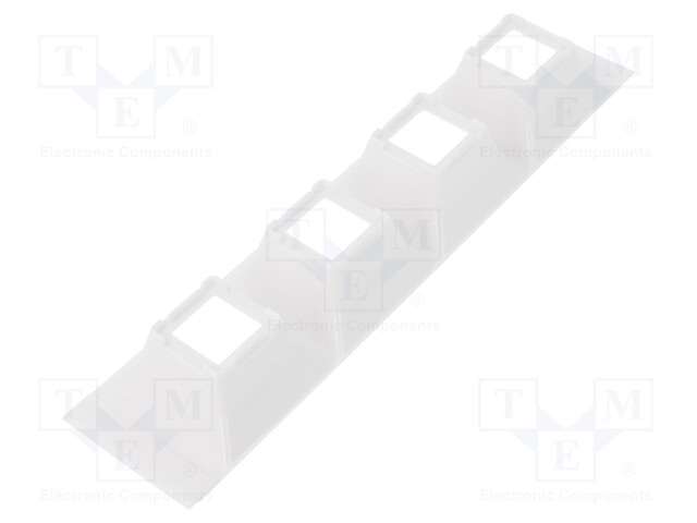 LED lens; rectangular; transparent; 50°; Colour: white; H: 20.2mm