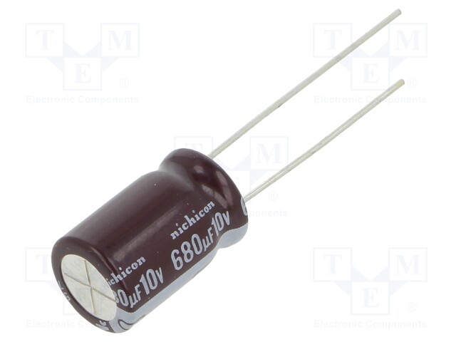 Capacitor: electrolytic; low impedance; THT; 680uF; 10VDC; ±20%