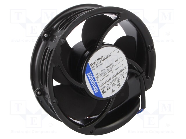 Fan: DC; axial; Ø172x51mm; 940m3/h; 75dBA; ball bearing; 9200rpm