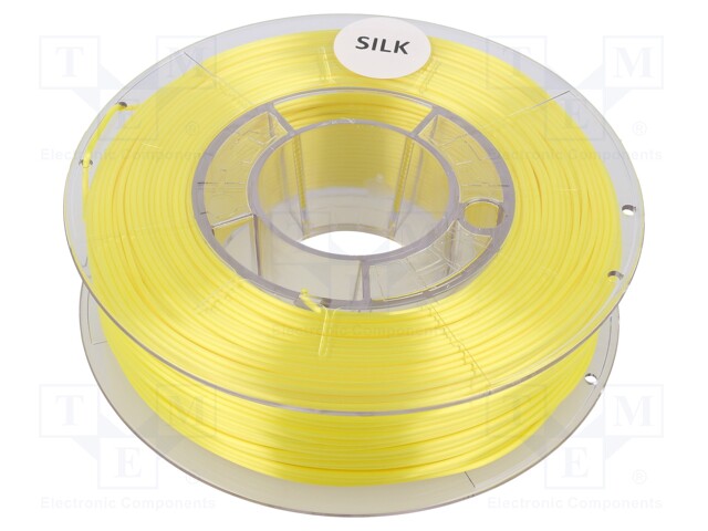 Filament: SILK; Ø: 1.75mm; yellow (bright); 225÷245°C; 330g