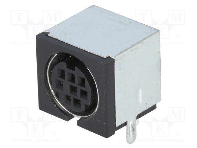 Socket; DIN mini; female; PIN: 8; shielded; THT