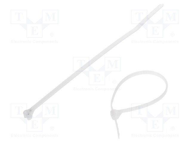 Cable tie; with a metal clasp; L: 102mm; W: 2.4mm; polyamide; 80N