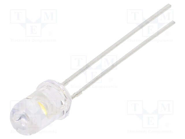 LED; 5mm; white warm; 5800mcd; 30°; 7.5mA; 3÷15V; Front: convex