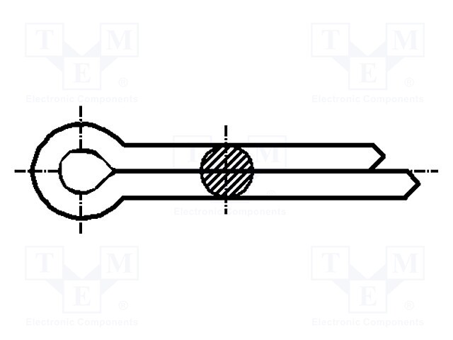 Cotter pin; steel; BN: 912; Ø: 1.6mm; L: 25mm; DIN: 94; ISO: 1234