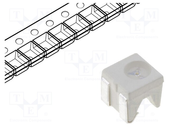 LED; SMD; 4040; blue; 110÷220mcd; 4x3.6x4mm; 120°; 3.3÷4V; 20mA