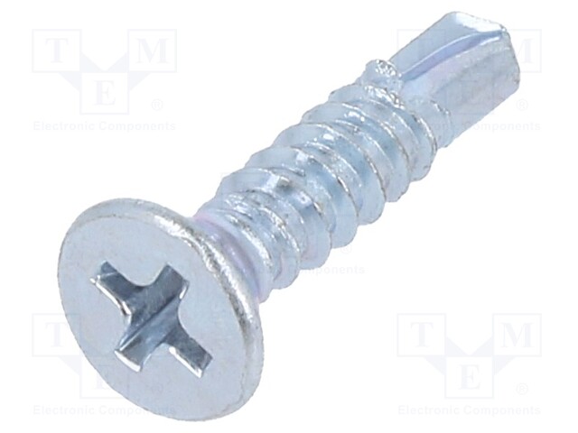 Screw; for metal; 4,2x19; Head: countersunk; Phillips; zinc