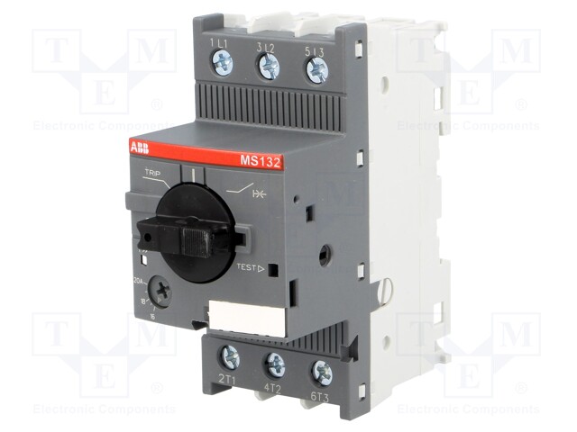 Motor breaker; 9kW; 208÷690VAC; DIN; Overcurrent release: 16÷20A