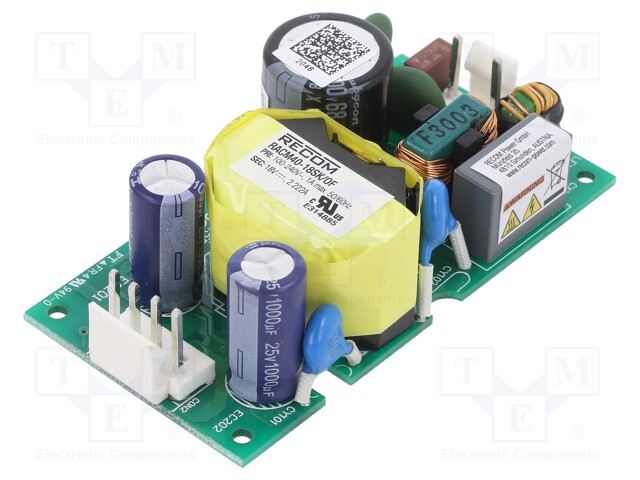 Power supply: switched-mode; open; 40W; 120÷370VDC; 80÷264VAC