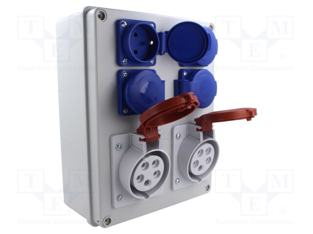 Electric switchboard; IP44; wall mount; Enclos.mat: ABS