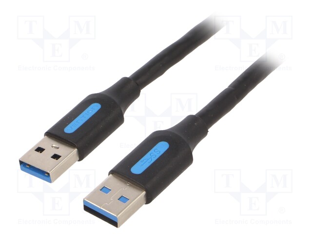 Cable; USB 3.0; USB 3.0 A plug,both sides; nickel plated; 1.5m