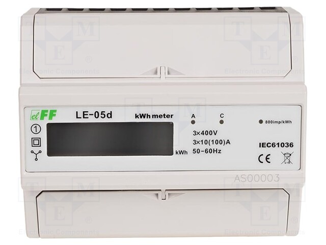 Electric energy meter; digital,mounting; for DIN rail mounting