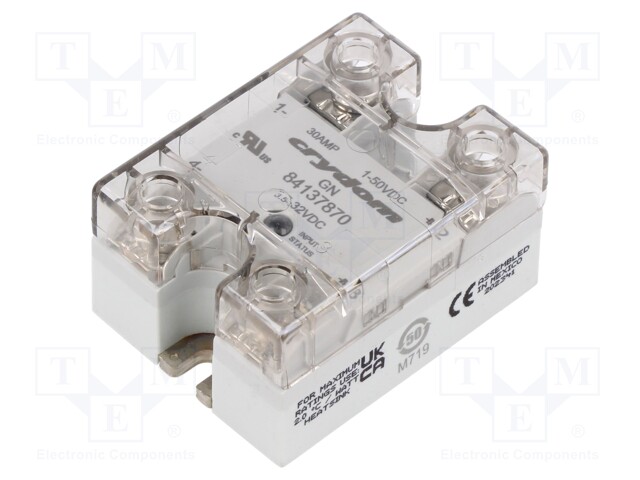 Relay: solid state; 30A; 1÷50VDC; Variant: 1-phase; Series: 8413,GN