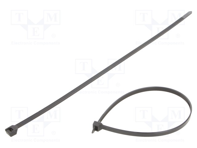 Cable tie; L: 368mm; W: 7.6mm; polyamide; 534N; black; Ømax: 102mm