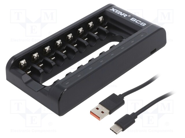 Charger: for rechargeable batteries; Li-Ion,Ni-MH; 0.5A