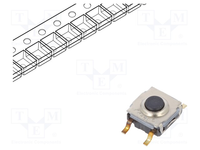 Microswitch TACT; SPST-NO; Pos: 2; 0.05A/32VDC; SMT; none; 5N; 3.5mm