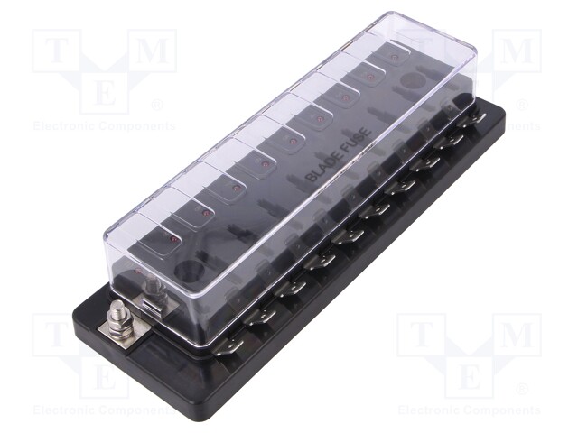 Fuse acces: fuse boxes; fuse: 19mm; 30A; screw; Body: black; UL94V-0