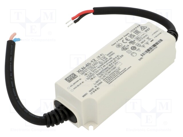 Power supply: switching; LED; 40W; IP67; XLN-40; -25÷90°C; OUT: 1