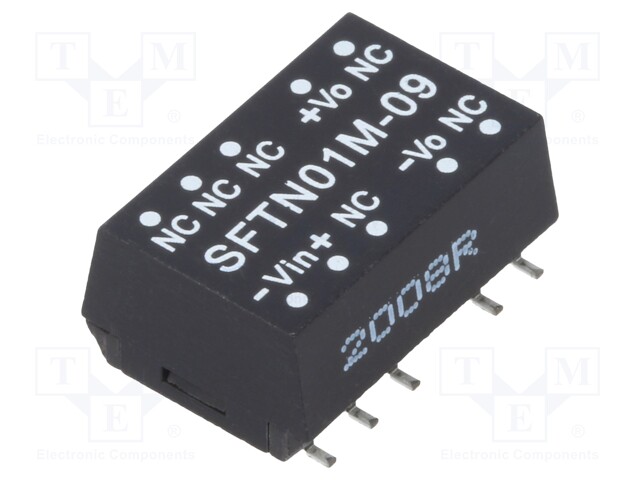 Converter: DC/DC; 1W; Uin: 10.8÷13.2V; 9VDC; Iout: 11.1÷111mA; SMD