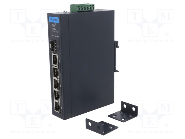 Switch PoE Ethernet; unmanaged; Number of ports: 6; 48VDC; IP30