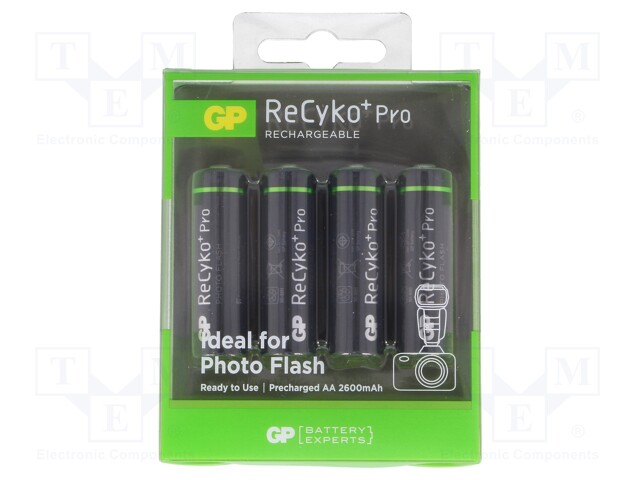 Re-battery: Ni-MH; AA; 1.2V; 2600mAh; ReCYKO+ PRO; Package: blister