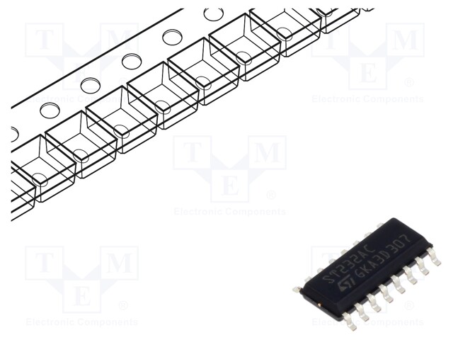 IC: interface; transceiver; RS232; 400kbps; SO16; 5VDC