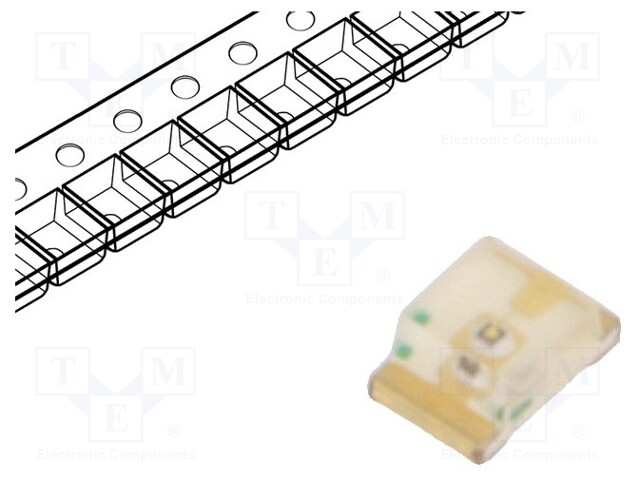 LED; SMD; 0805; yellow; 1.4÷4mcd; 2x1.25x0.8mm; 1.8V; 2mA; 44mW