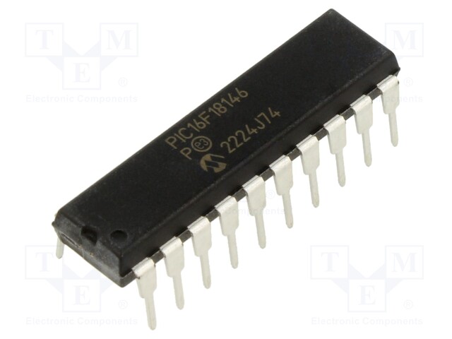 IC: PIC microcontroller; Memory: 28kB; SRAM: 2kB; EEPROM: 256B; THT