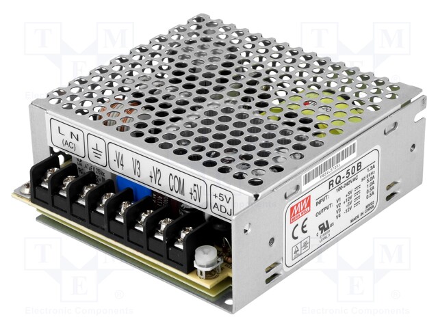 Power supply: switched-mode; modular; 45.5W; 5VDC; 99x97x36mm