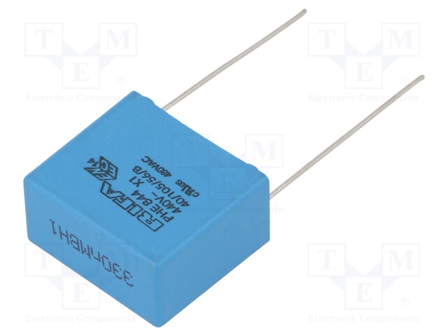 Capacitor: polypropylene; X1; 330nF; 480VAC; ±20%; THT; -40÷105°C