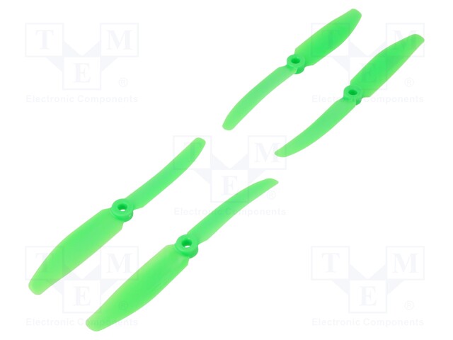 Propeller; green; Pcs: 4; Kit: 2x CW + 2x CCW; Number of blades: 2