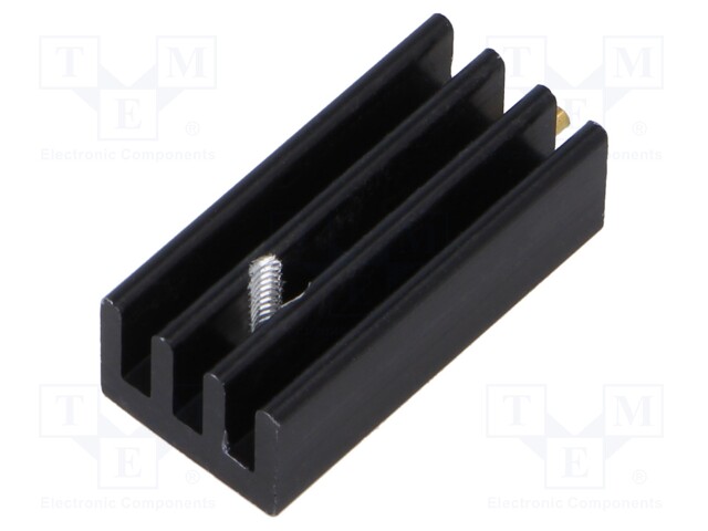 Heatsink: extruded; grilled; SOT32,TO220; black; L: 25mm; W: 11.8mm