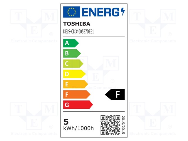 LED lamp; warm white; E27; 230VAC; 470lm; 5W; 240°; 3000K; CRImin: 80