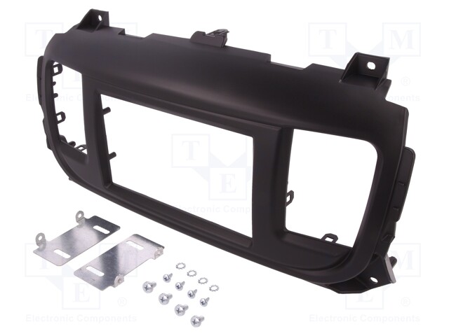 Radio mounting frame; Citroën,Peugeot,Toyota; 2 DIN; black