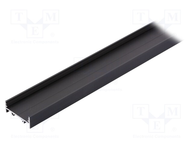 Profiles for LED modules; surface; black; L: 1m; aluminium