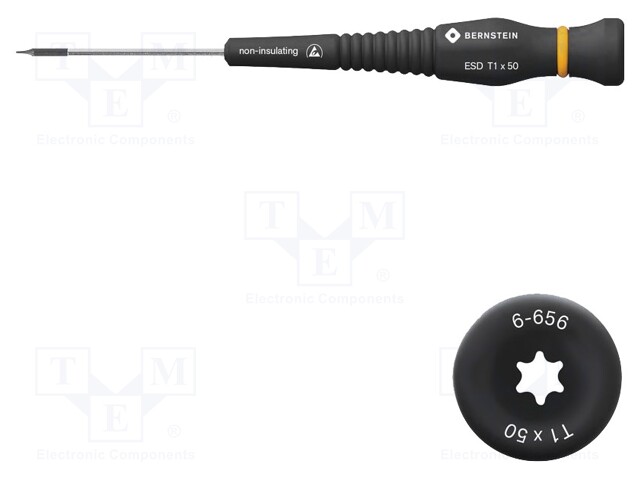 Screwdriver; Torx®; precision; TX01; ESD; Blade length: 50mm