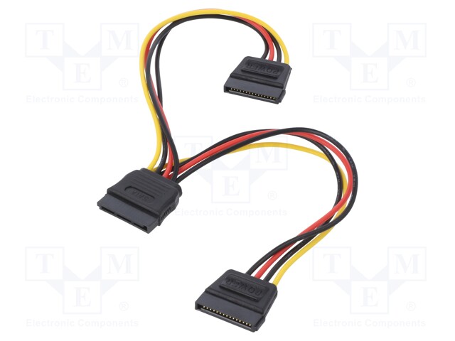 Cable: SATA; SATA L-Type plug,SATA L-Type plug x2; 0.2m