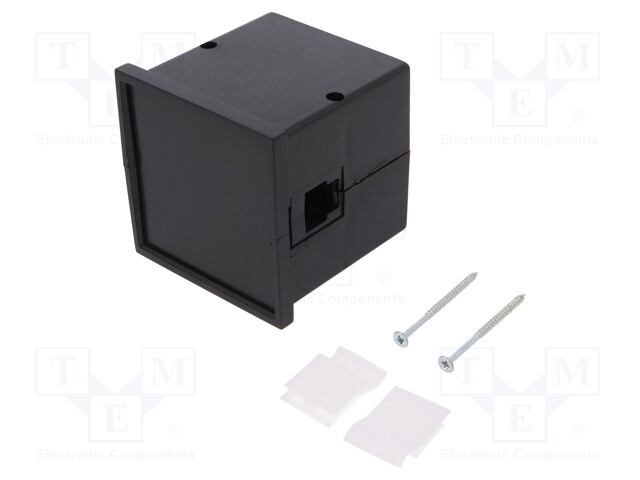 Enclosure: panel; X: 72mm; Y: 72mm; Z: 73mm; ABS; black; screwed