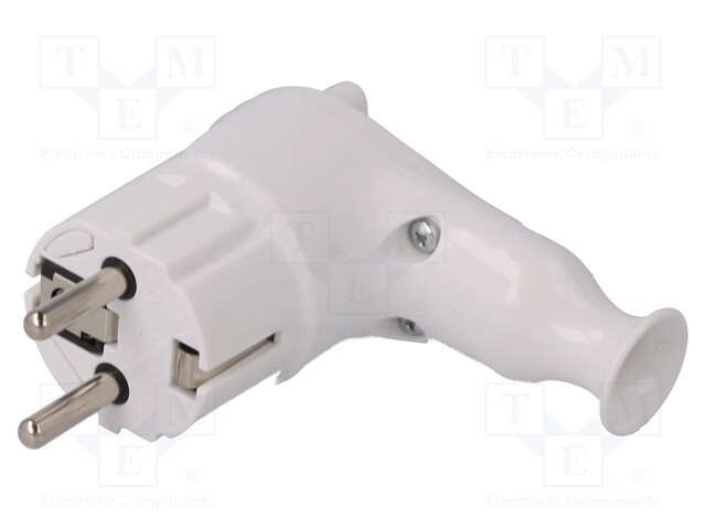 Connector: AC supply; plug; Layout: 2P+PE; white; 250VAC; 16A; PIN: 3