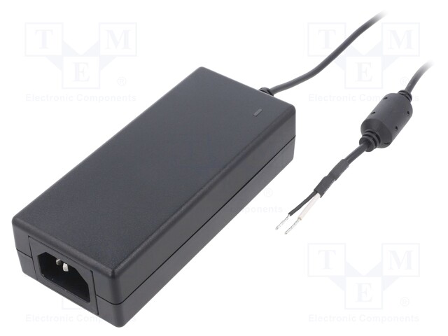 Power supply: switched-mode; 48VDC; 1.05A; Out: 5,5/2,1; 50W; 89%