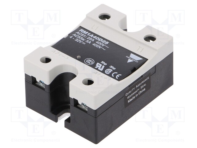 Relay: solid state; Ucntrl: 4÷32VDC; 25A; 42÷440VAC; -20÷70°C; IP20