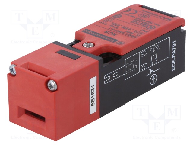 Safety switch: key operated; Series: XCSPA; Contacts: NC x2; IP67