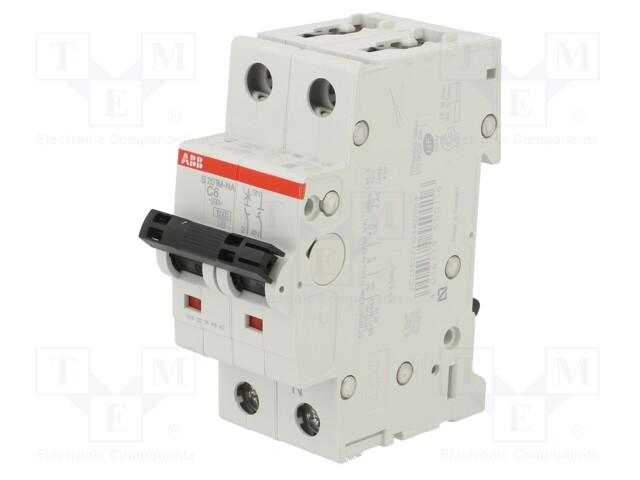 Circuit breaker; 230VAC; Inom: 6A; Poles: 1+N; DIN; Charact: C; 10kA