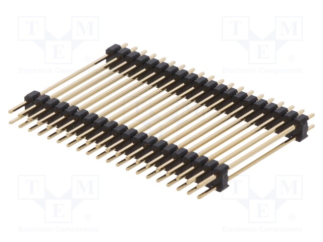 Pin header; pin strips; male; PIN: 40; double deck; straight; THT