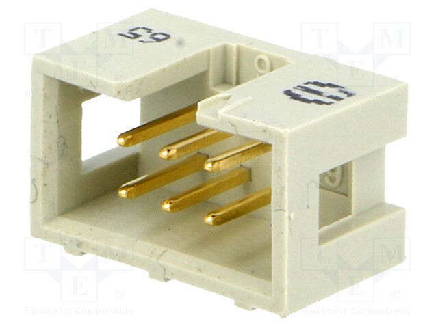 Socket; IDC; male; PIN: 6; straight; THT; 2.54mm; Layout: 2x3