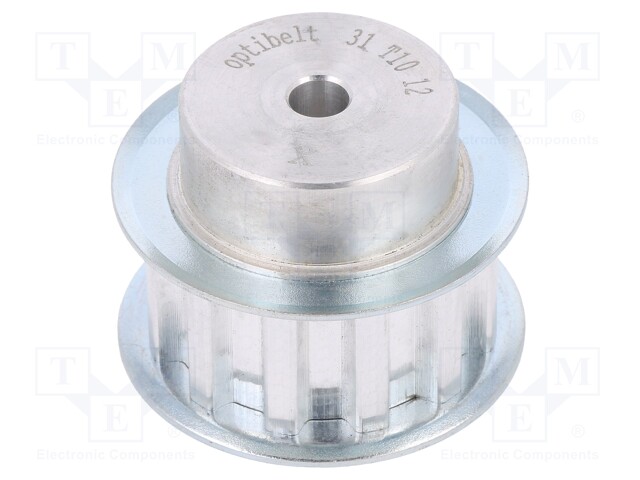 Belt pulley; T10; W: 16mm; whell width: 31mm; Ø: 36.35mm; aluminium